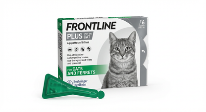 FRONTLINE Plus Flea and Tick Treatment for Cats Over 1.5 lbs. 6 Treatments